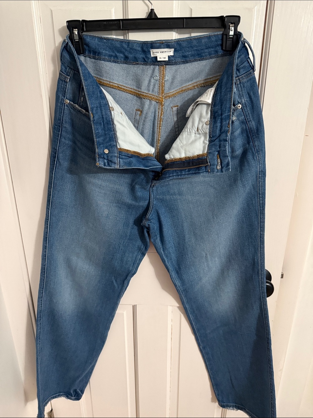 Good American Relaxed woman’s  Jeans - Mid Blue